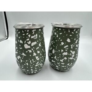 Set Of 2 Bullseye's Playgroud - 10.4 Wine Tumbler Multicolors Stainless SteelNEW